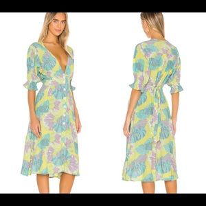 Faithfull The Brand Floral Tie Back Dress NWOT